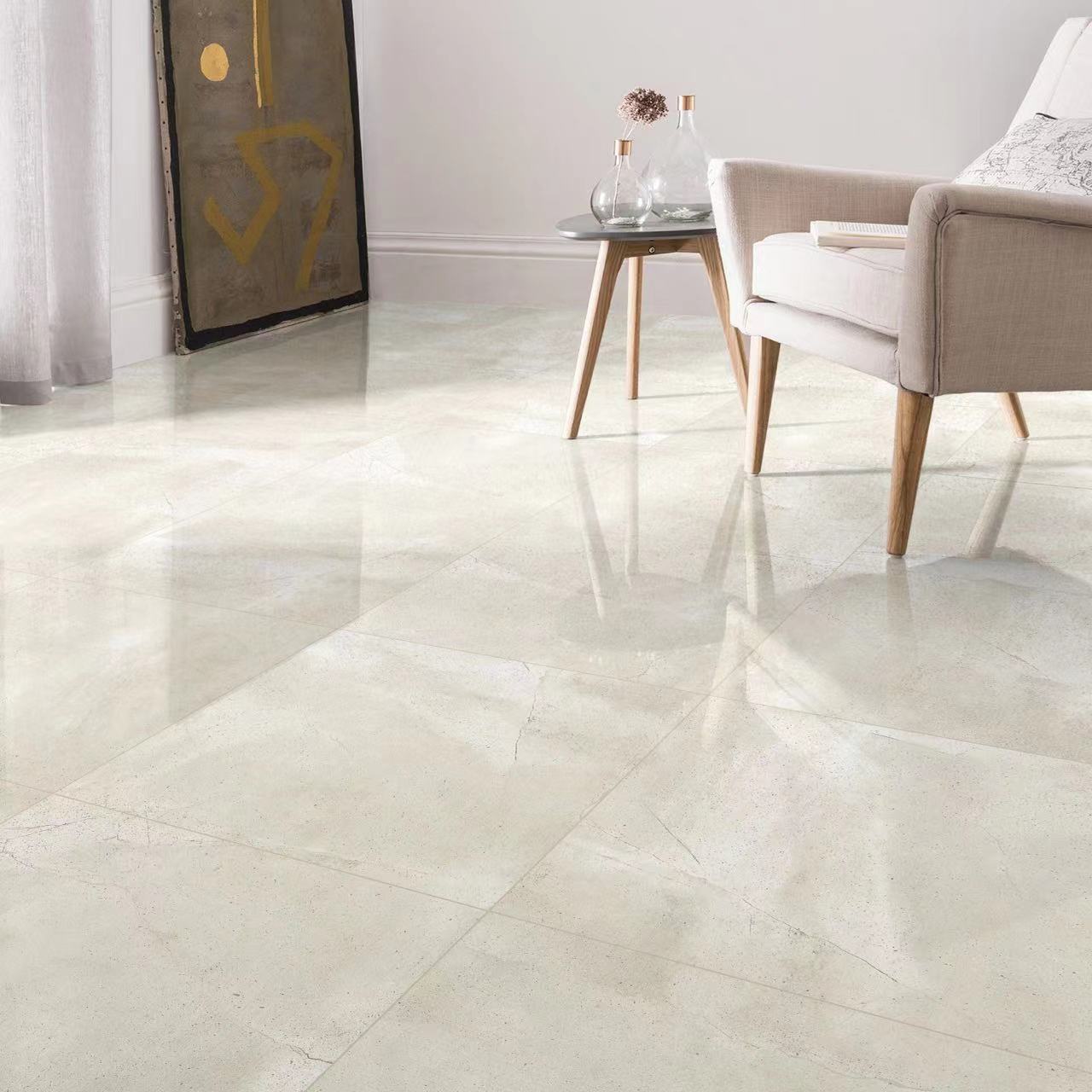 Classic cement white polish tiles