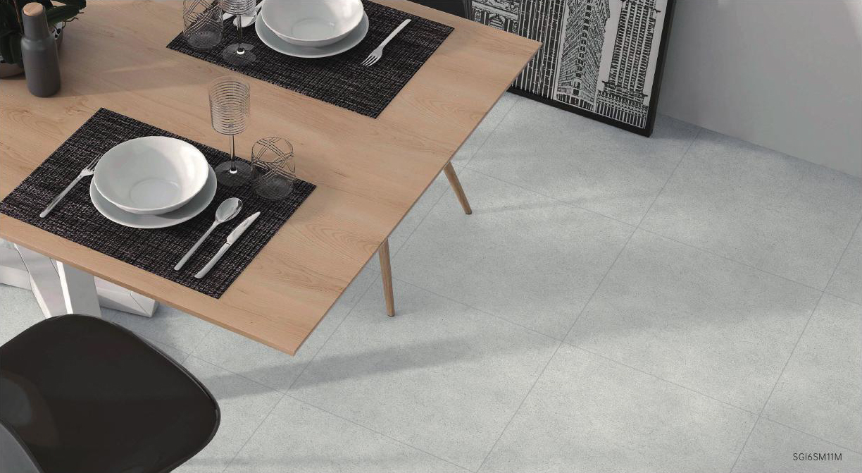 Off-white kitchen tiles style